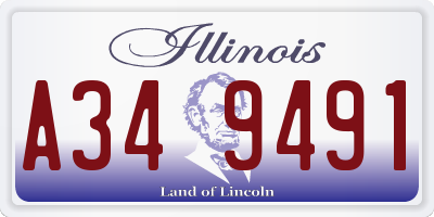 IL license plate A349491
