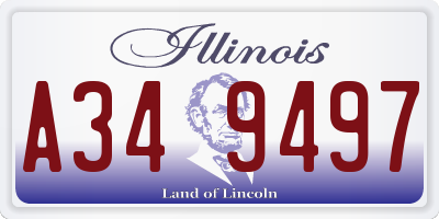 IL license plate A349497