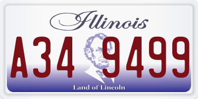 IL license plate A349499