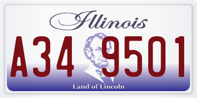 IL license plate A349501