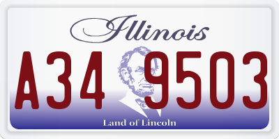IL license plate A349503