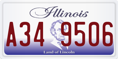 IL license plate A349506