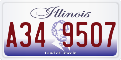IL license plate A349507