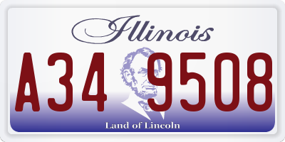 IL license plate A349508