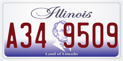 IL license plate A349509