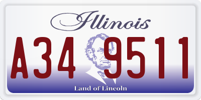IL license plate A349511