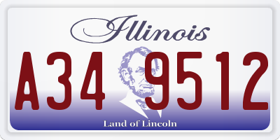 IL license plate A349512