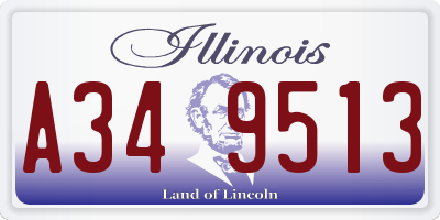 IL license plate A349513