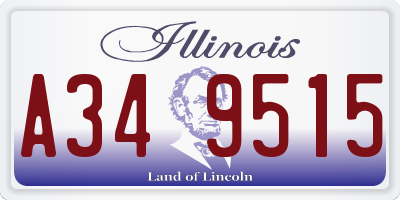 IL license plate A349515