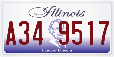 IL license plate A349517