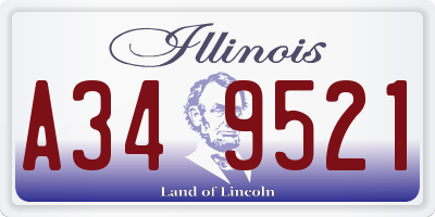 IL license plate A349521