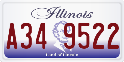 IL license plate A349522