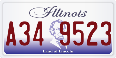 IL license plate A349523