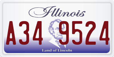 IL license plate A349524
