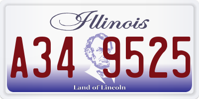IL license plate A349525