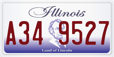 IL license plate A349527