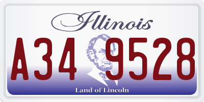 IL license plate A349528