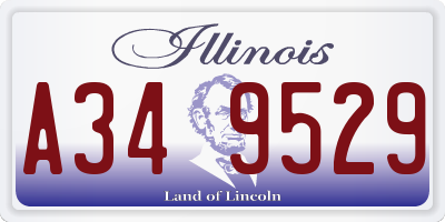 IL license plate A349529