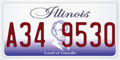 IL license plate A349530