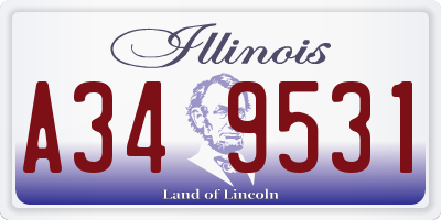 IL license plate A349531