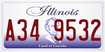 IL license plate A349532