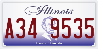 IL license plate A349535