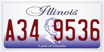 IL license plate A349536