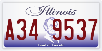 IL license plate A349537