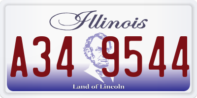 IL license plate A349544
