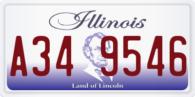 IL license plate A349546