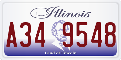 IL license plate A349548
