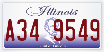 IL license plate A349549