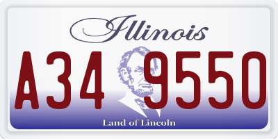 IL license plate A349550
