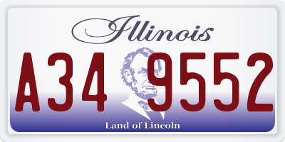 IL license plate A349552