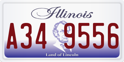 IL license plate A349556
