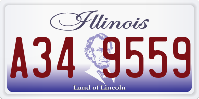 IL license plate A349559