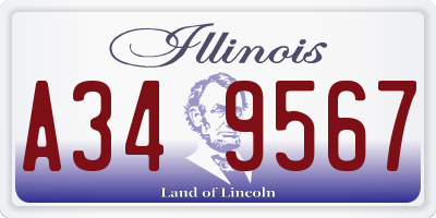 IL license plate A349567
