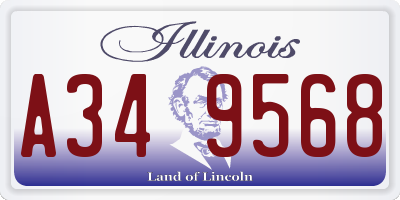 IL license plate A349568