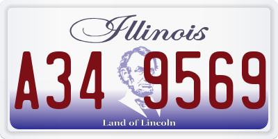 IL license plate A349569