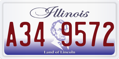 IL license plate A349572