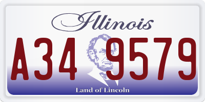 IL license plate A349579