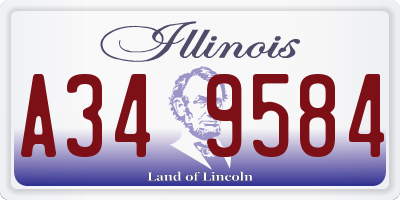 IL license plate A349584