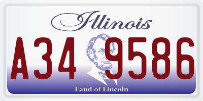 IL license plate A349586