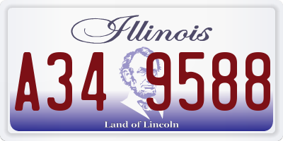 IL license plate A349588