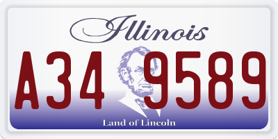 IL license plate A349589
