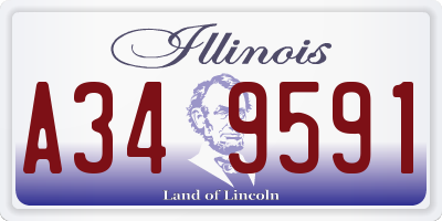 IL license plate A349591