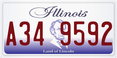 IL license plate A349592