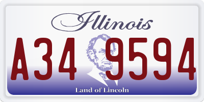 IL license plate A349594