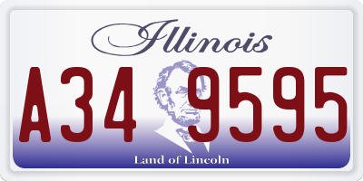 IL license plate A349595