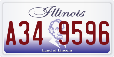 IL license plate A349596